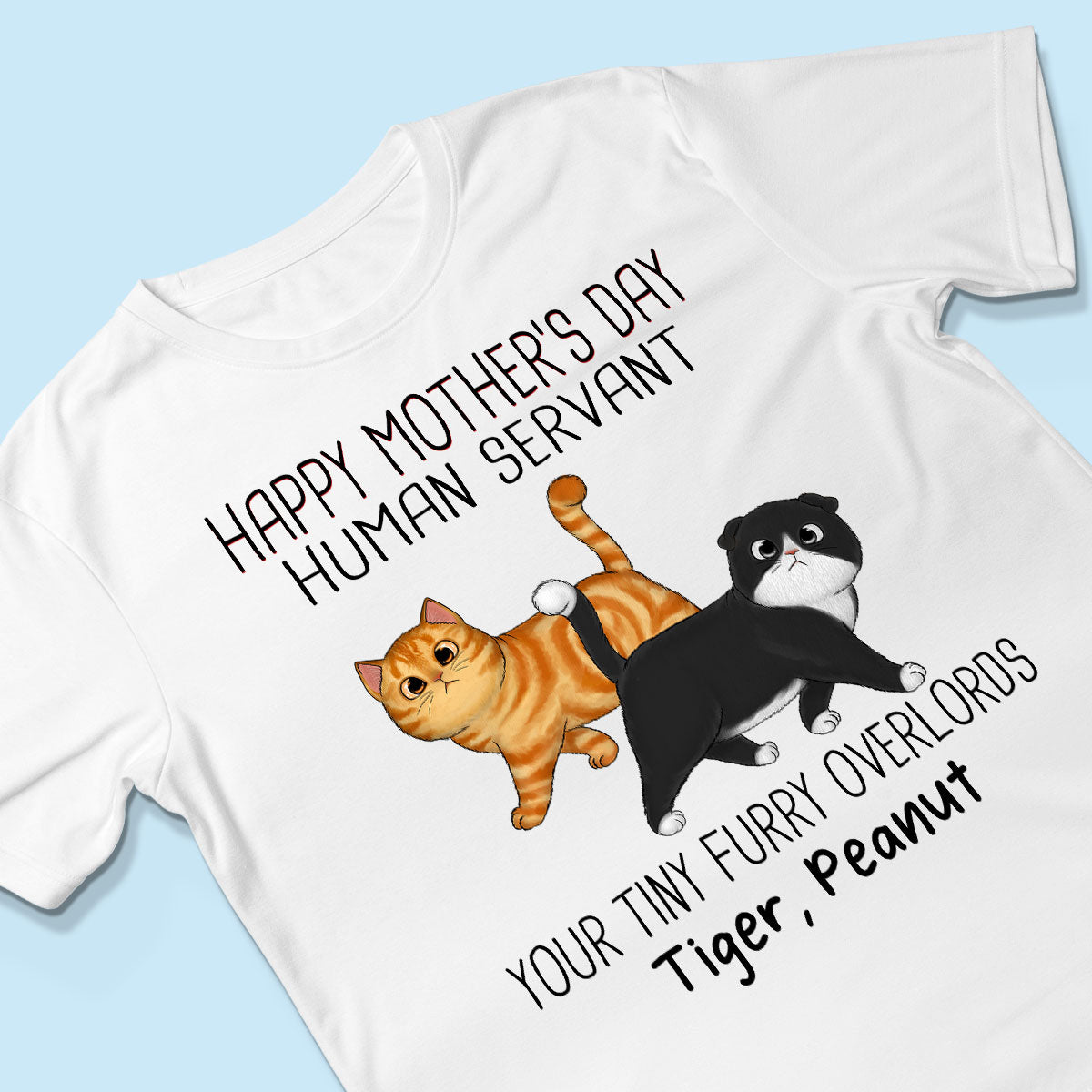 Walking Cats Happy Mother‘s Day Cat Human Servant Personalized Shirt