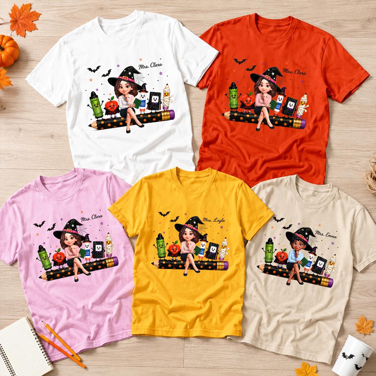 Teacher Life Halloween School Supplies - Personalized Shirt - Halloween Costume For Teachers
