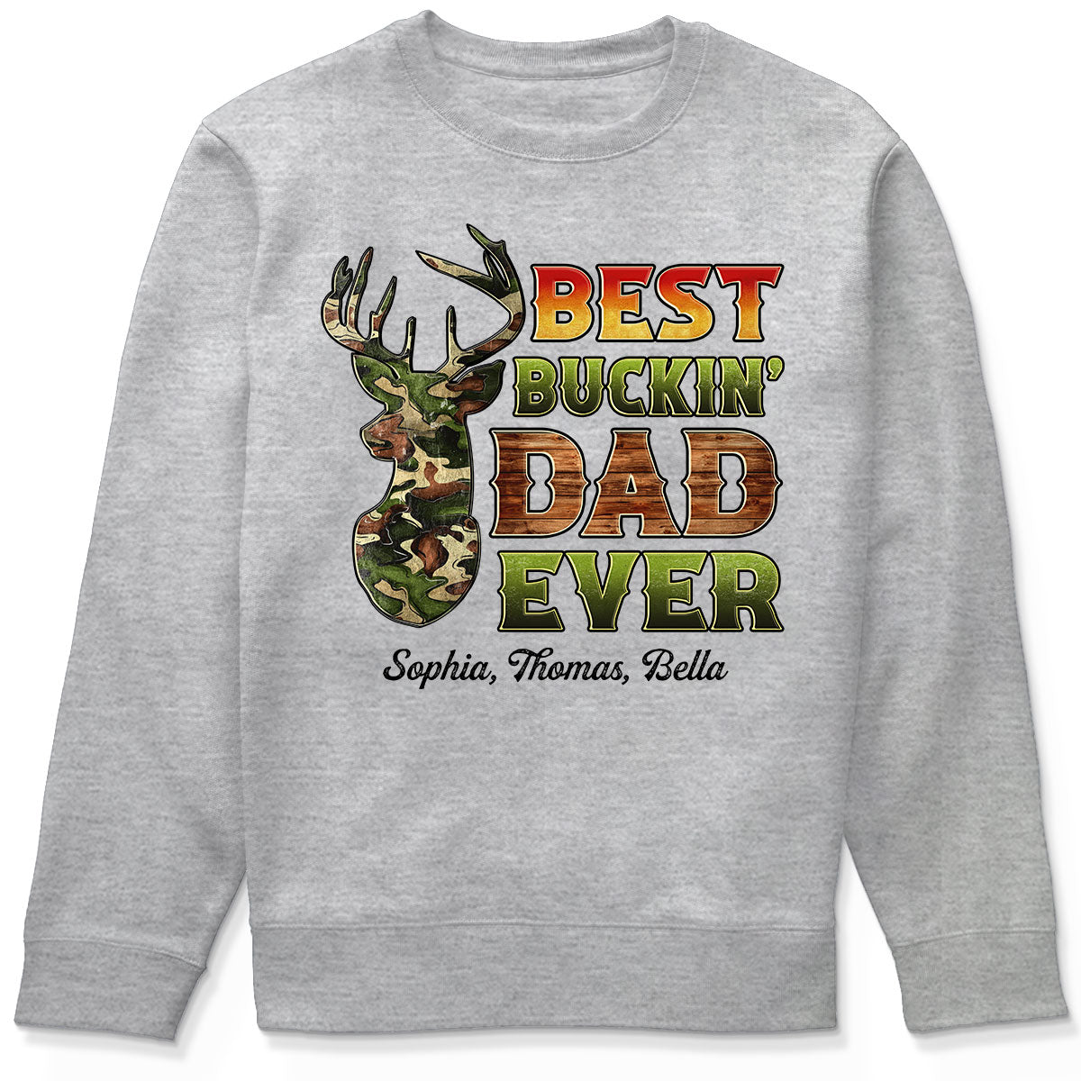Best Buckin‘ Dad Hunting Camouflage Personalized Shirt