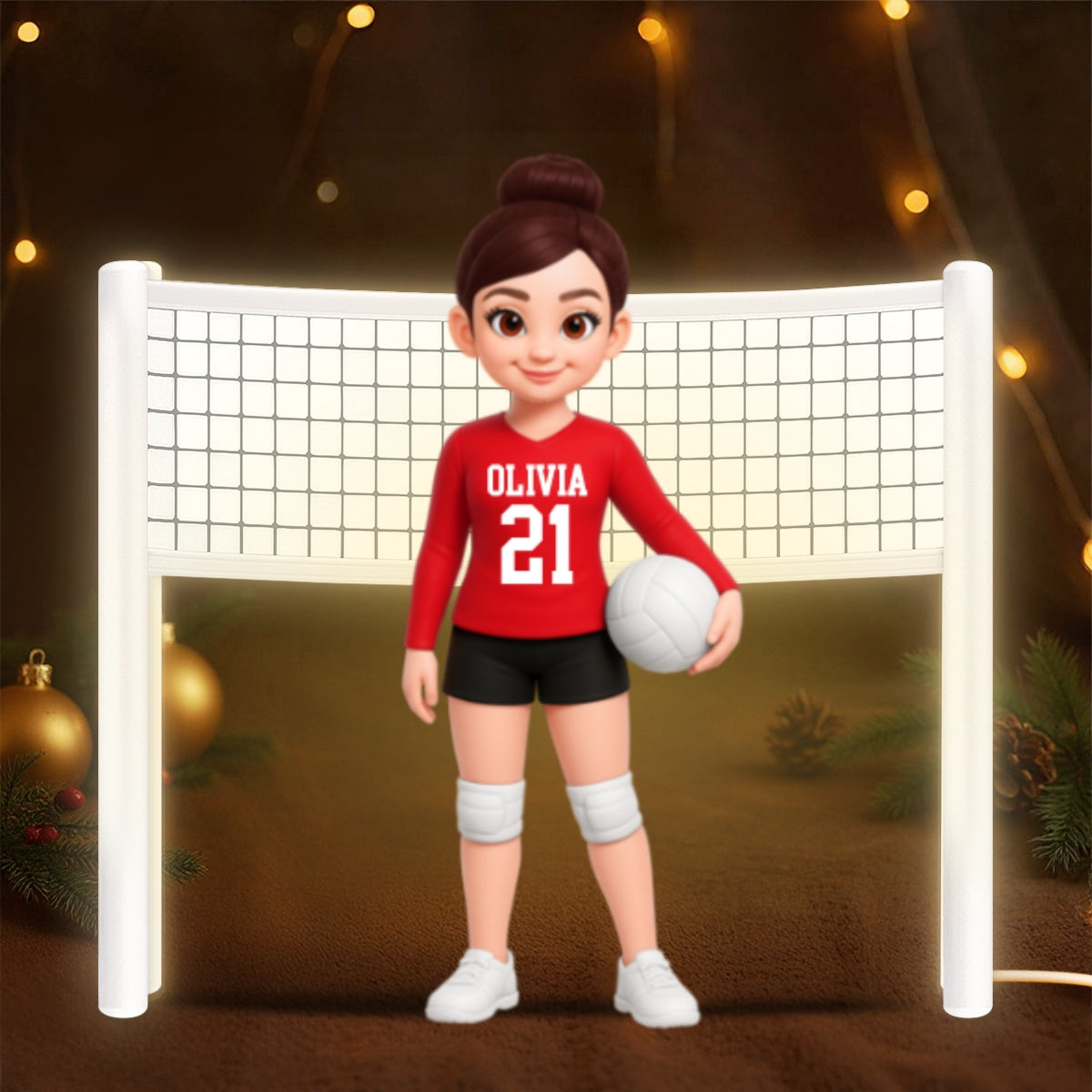 Volleyball Girl 3D Effect - Personalized Light Box - Christmas Gift For Teen Girls