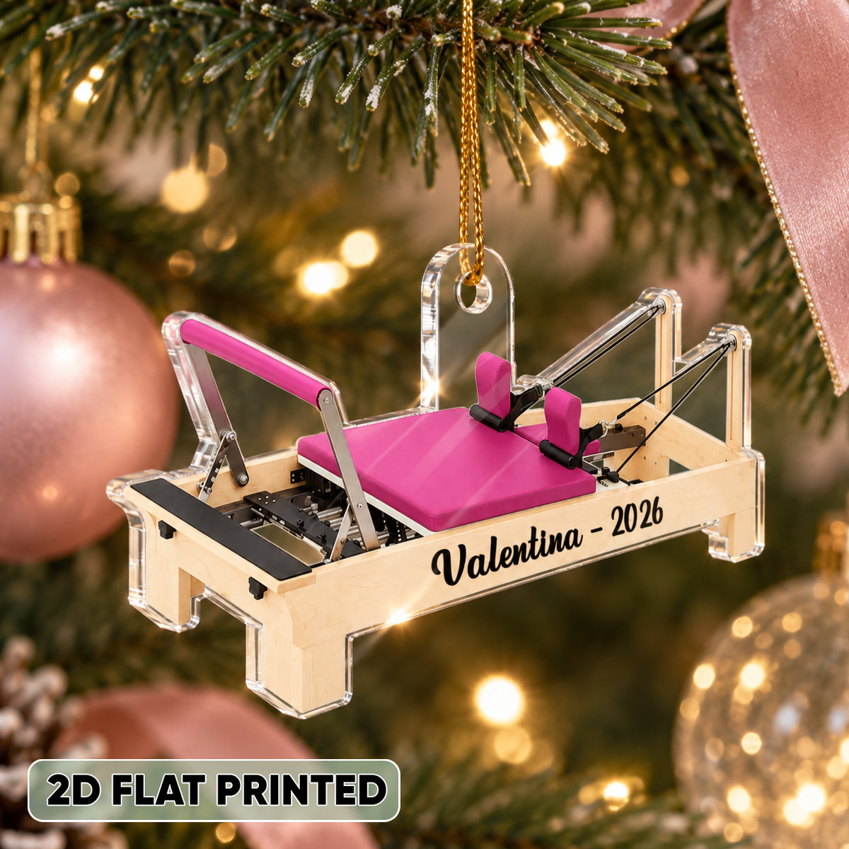 Pilates Equipment Core Studio Machine Set - Personalized Acrylic Ornament - Custom Christmas Gift for Pilates Lovers