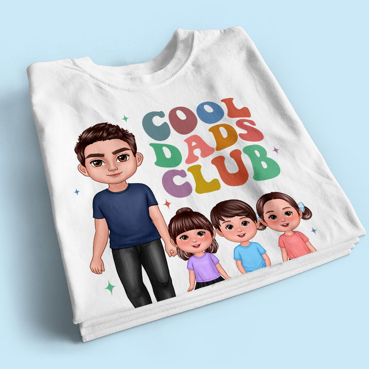 Cool Dad Club Doll Man And Kids Personalized Shirt