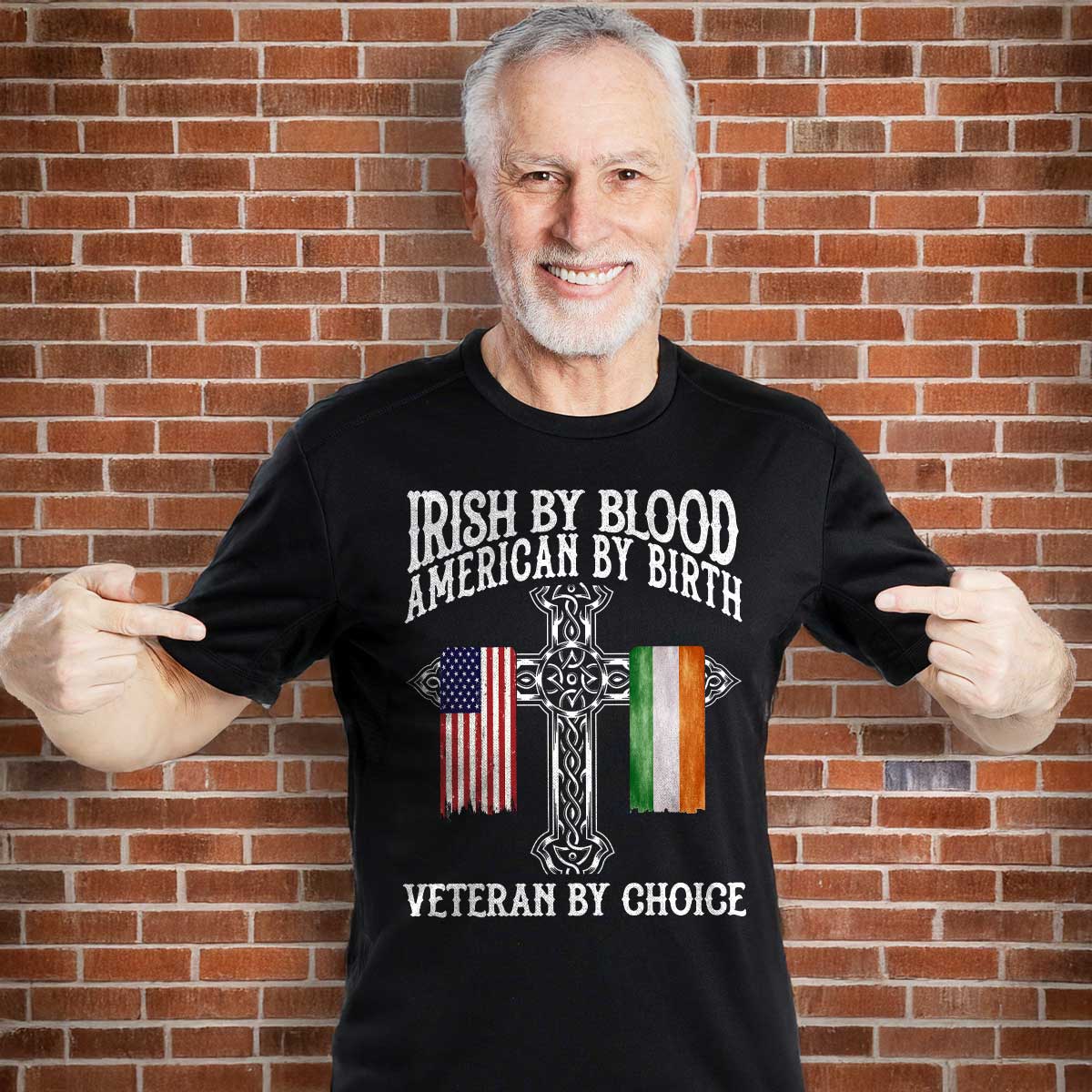 Proud Irish By Blood American By Birth Veteran By Choice Personalized Shirt, Customize Title