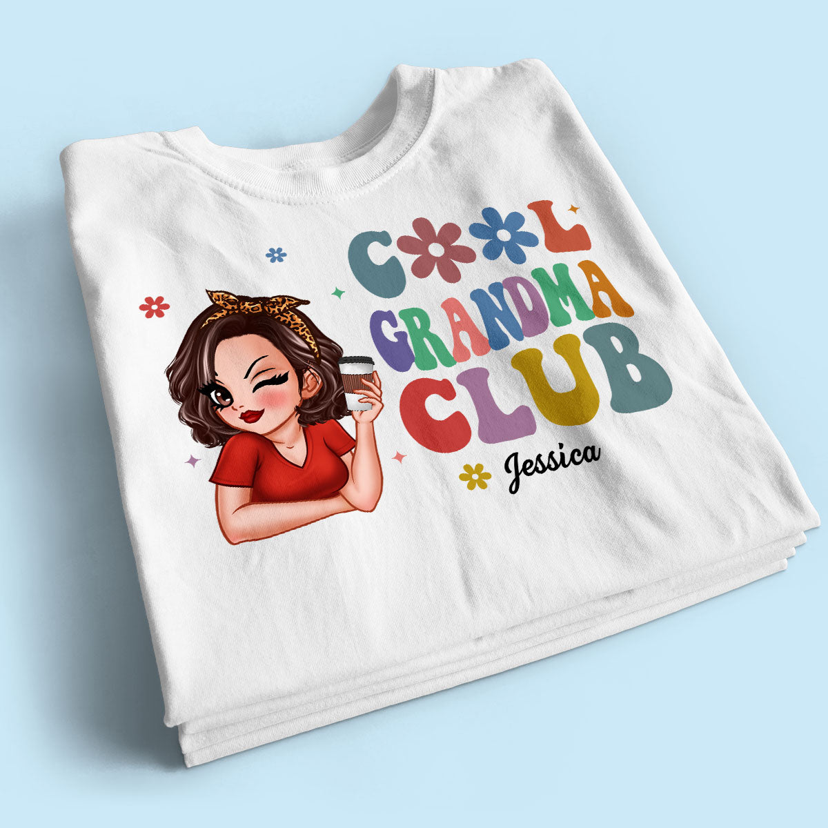 Cool Grandma Club Beautiful Woman Personalized Shirt