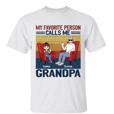 My Favorite People Call Me Dad Grandma Sitting Man Kids Personalized Shirt