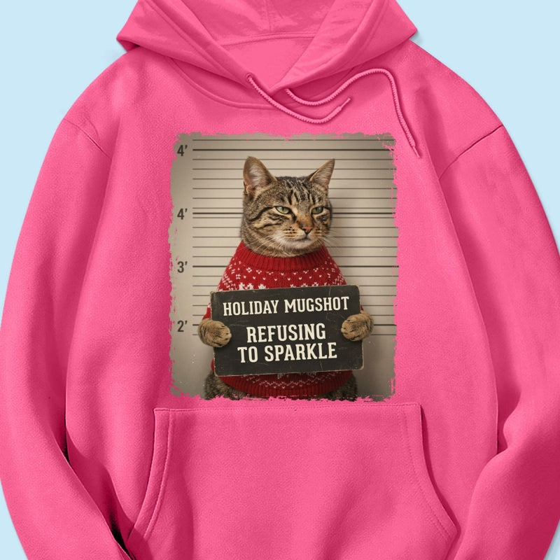 Funny Pet Holiday Mugshot Upload Pet Photo - Personalized Shirt - Iconic Christmas Gift For Pet Lovers