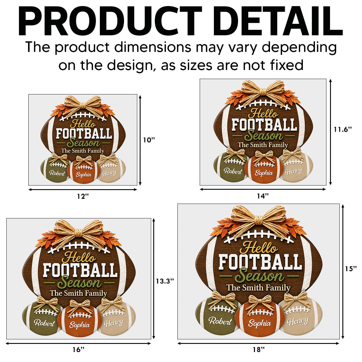 Family Hello Football Season - Personalized Yard Sign - Football Season Decor For Family