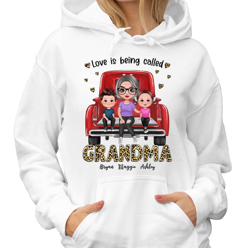 Love Being Called Grandma Leopard Truck Personalized Shirt