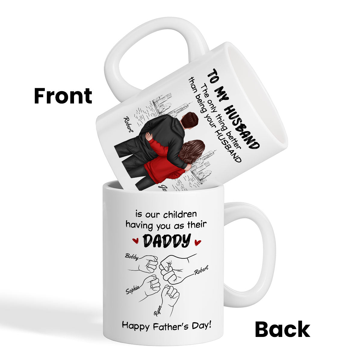 The Only Thing Better Than Having You As My Husband Fist Bump Outline Personalized Mug