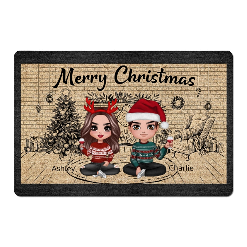 Doll Teacher Colorful Classroom Welcome Personalized Doormat