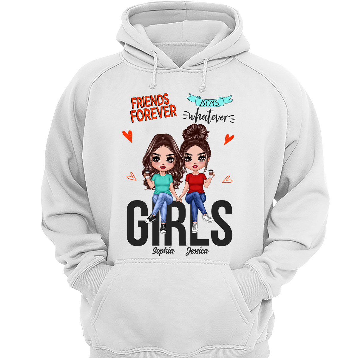Friends Forever Boys Whatever Besties Doll Personalized Shirt