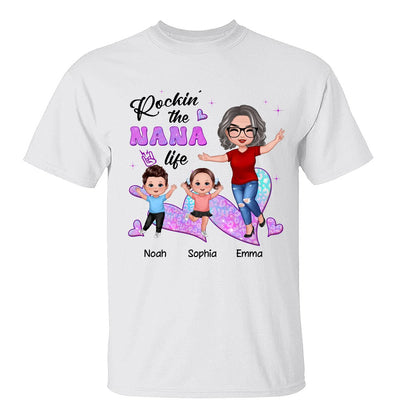 Rockin‘ Grandma Life Galaxy Leopard Personalized Shirt