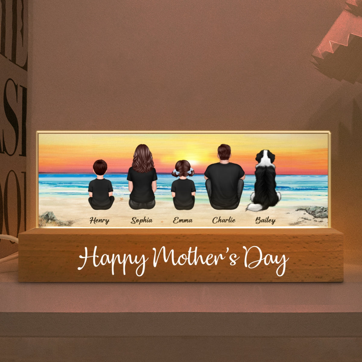 Together Forever Family – Personalized Acrylic Block LED Night Light – Heartfelt Home Decor Gift