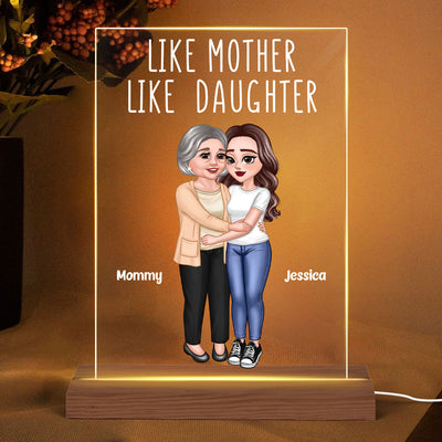 Hugging Like Mother Like Daughter Personalized Acrylic LED Night Light