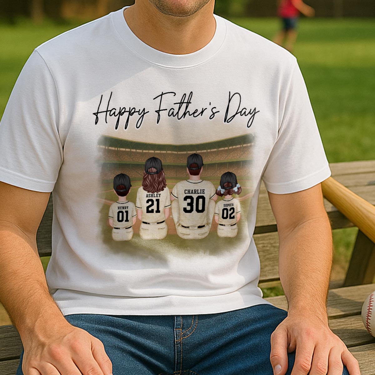 Retro Vintage Baseball Daddy's Dream Team Personalized Shirt, Gift For Dad