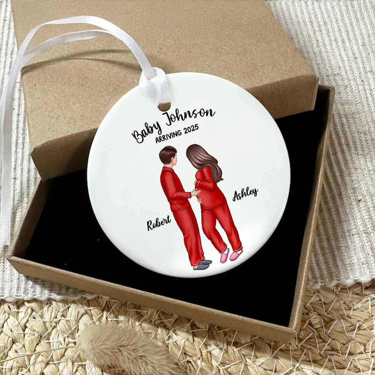 Expecting Parents Christmas Pregnancy - Personalized Ornament - Christmas Gift
