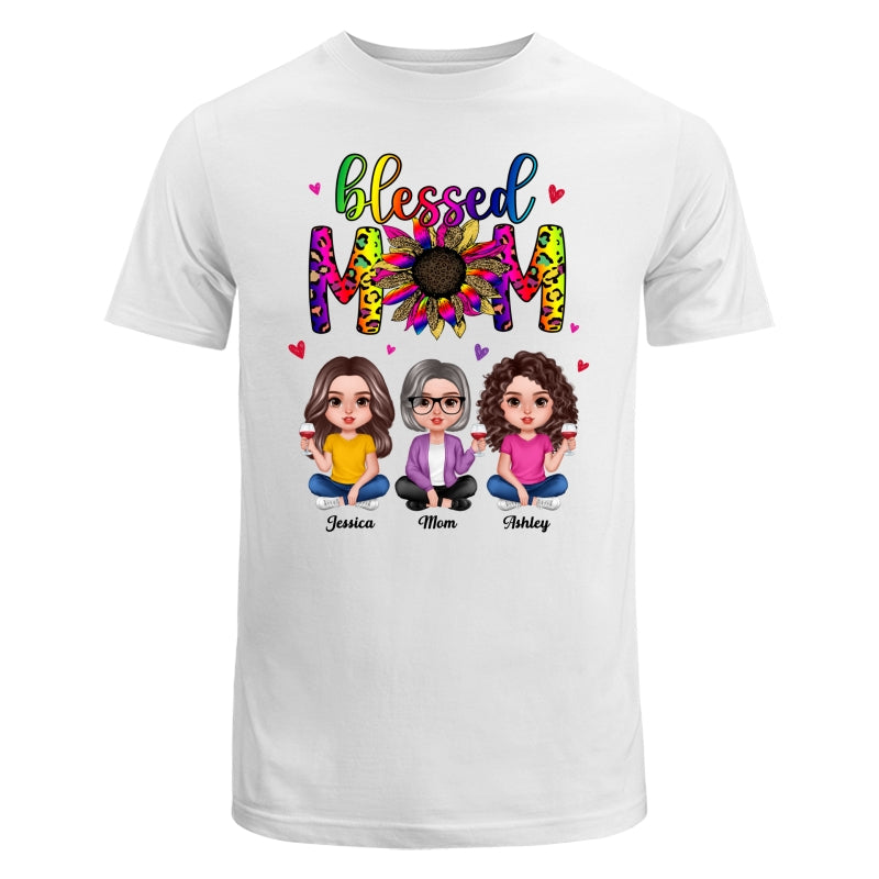 Blessed Mom Realistic Doll Colorful Leopard Sunflower Personalized Shirt