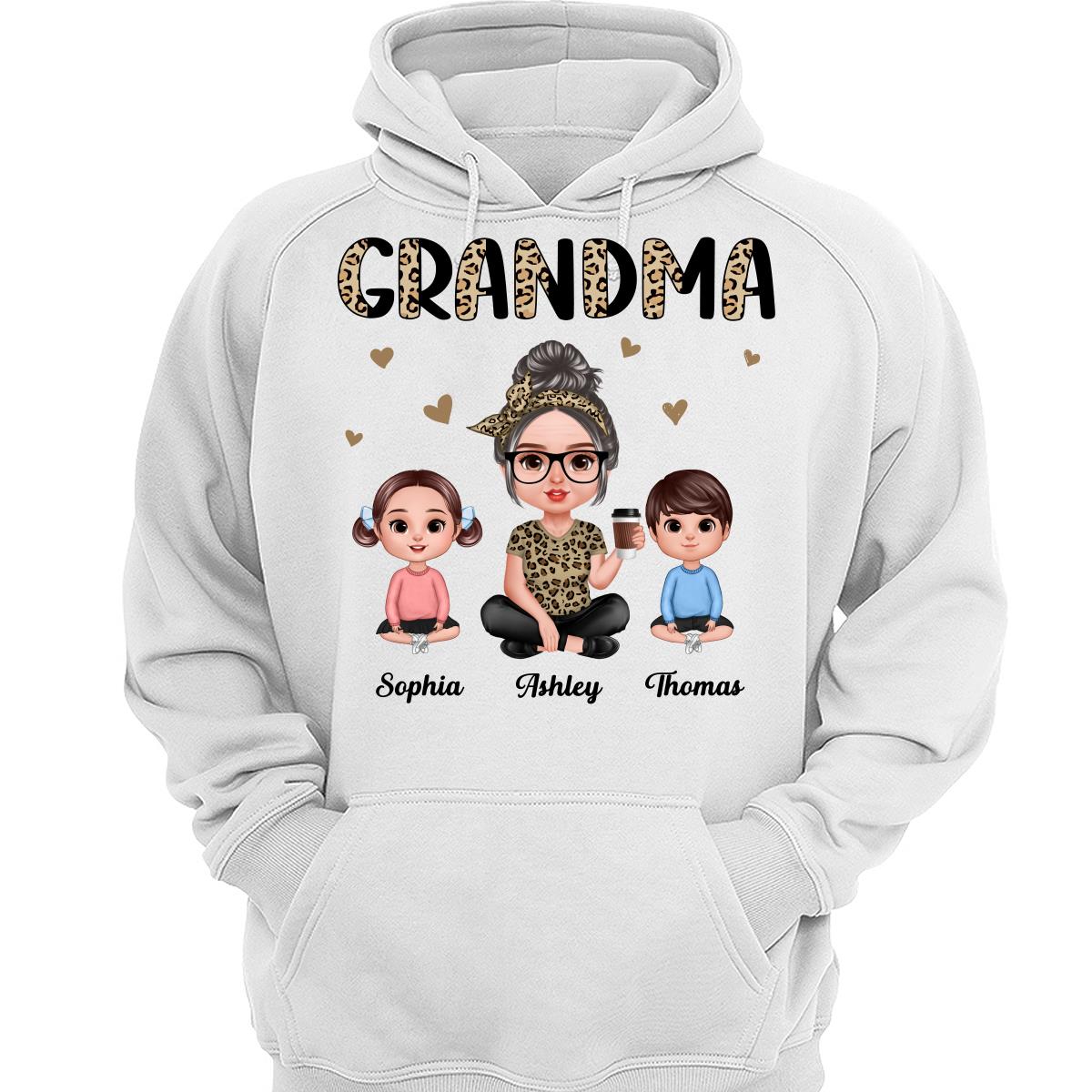 Half Leopard Realistic Doll Grandma Grandkids Personalized Shirt