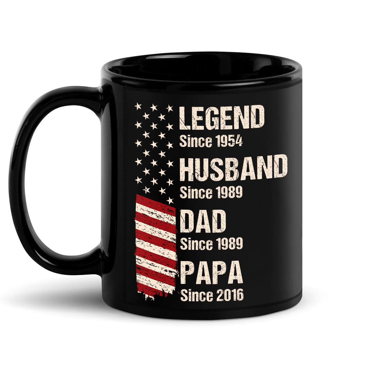 Legend Husband Dad Grandpa Est. Nation Flag Personalized Mug