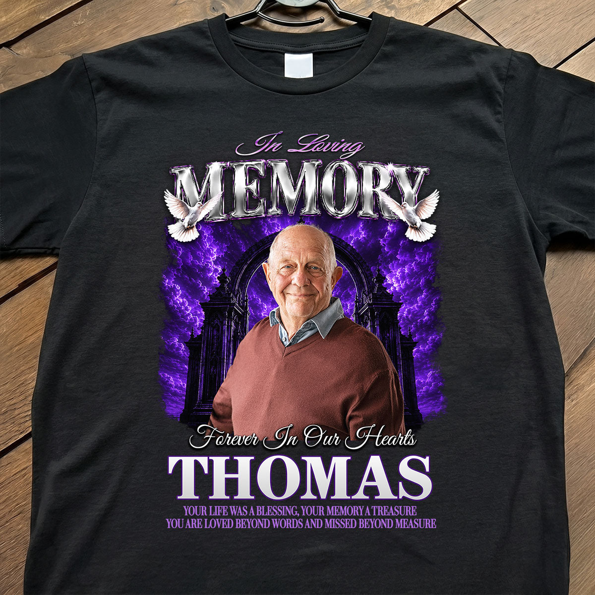 In Loving Memory Custom Photo - Personalized Shirt - Memorial Gift, Sympathy Gift, Celebration of Life