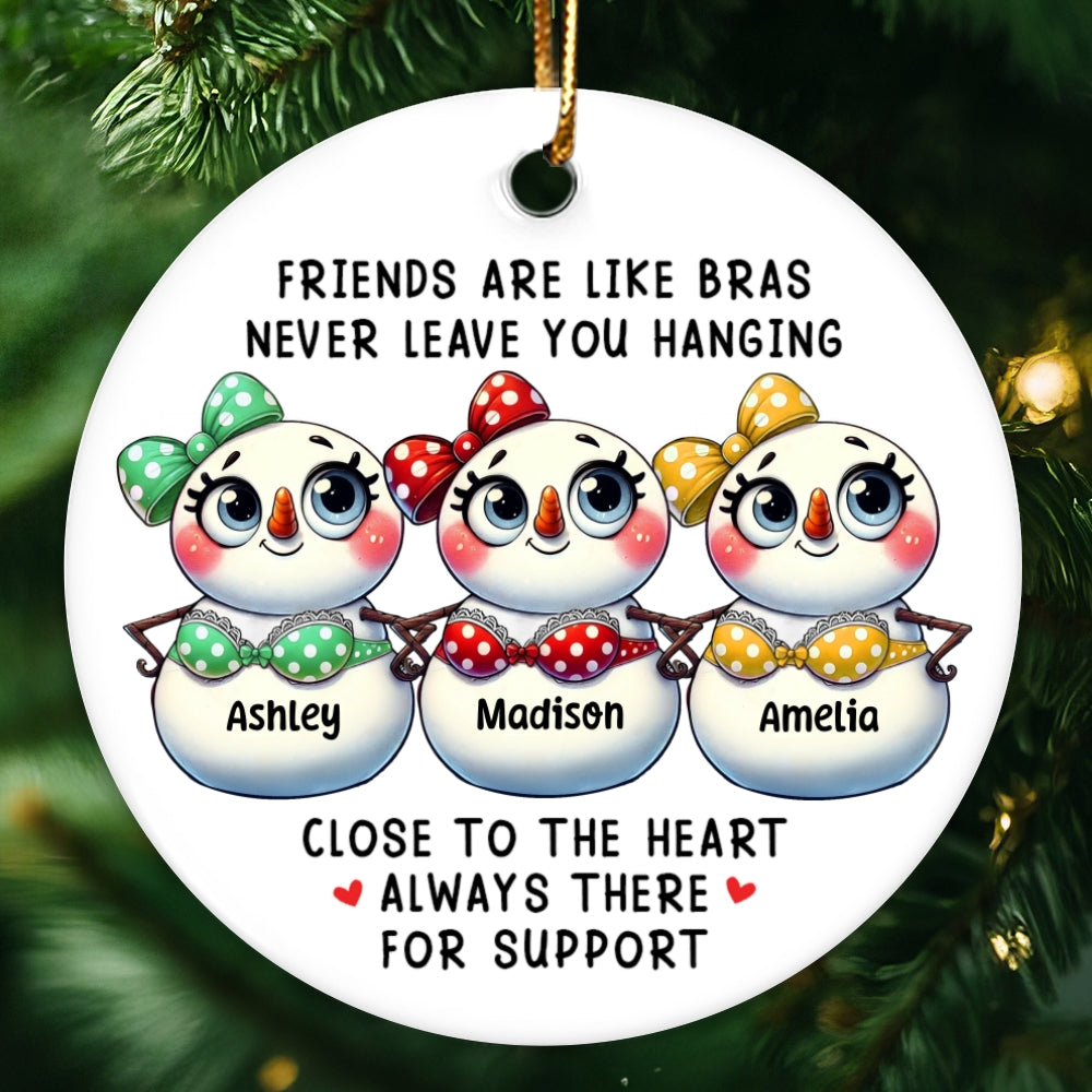 Personalized Snowman Friendship Christmas Ornaments 2024, Funny Gifts Christmas Ornaments for Besties