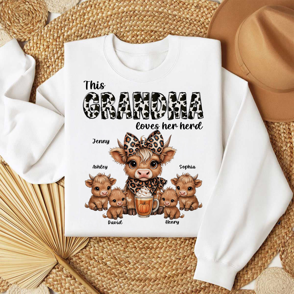 This Mama Grandma Loves Her Herds – Cozy Fall Vibe - Personalized Shirt