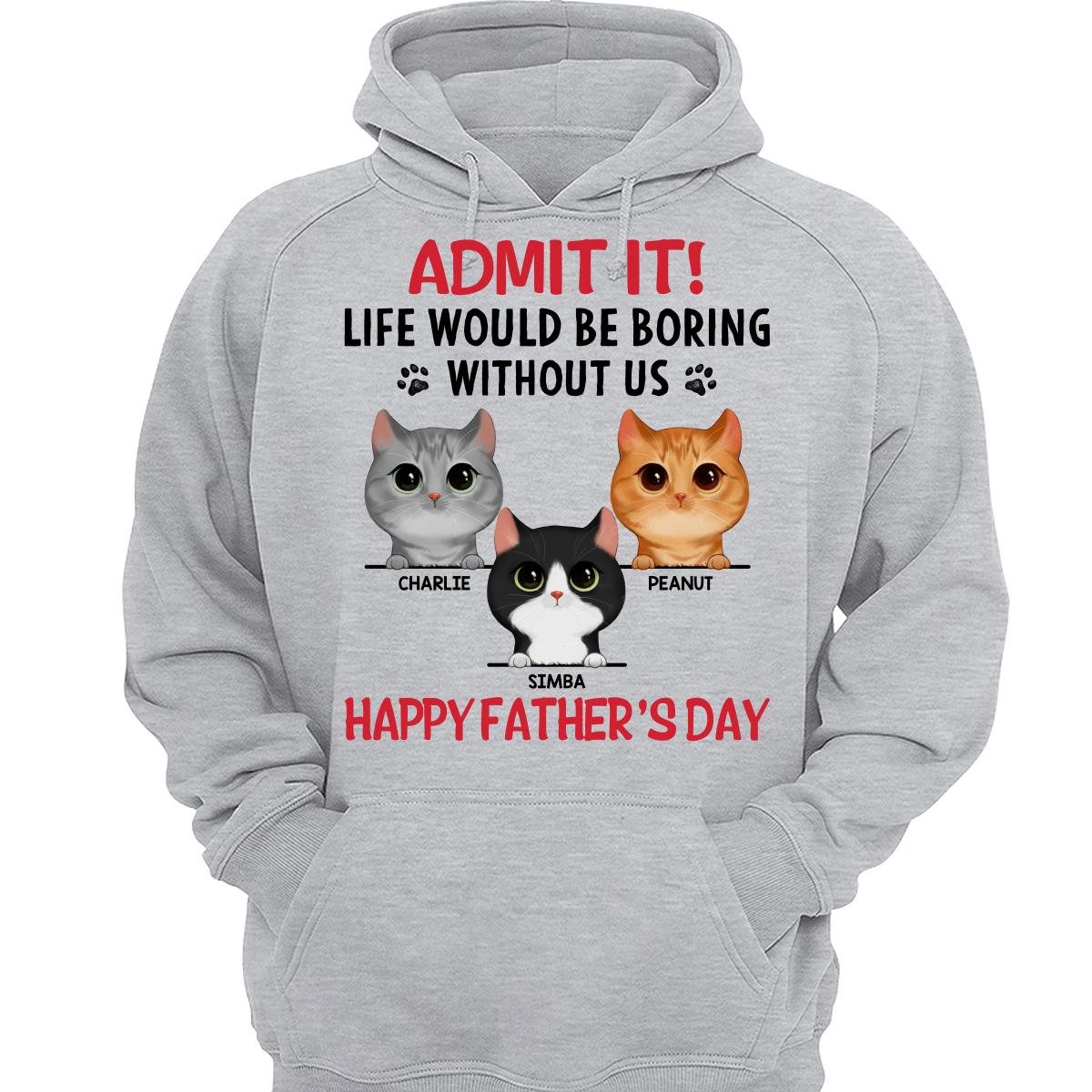 Life Would Be Boring Without Us Watercolor Cute Cats Personalized Shirt