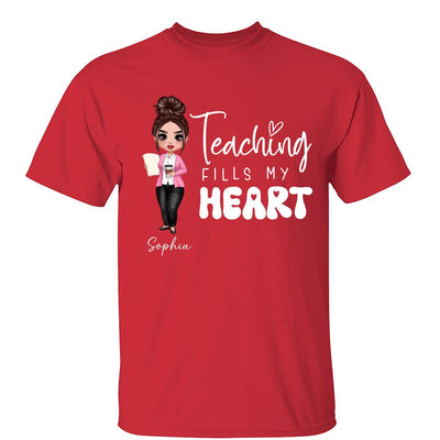 Teaching Is Heart Work Valentine‘s Day Gift For Teachers Personalized Shirt