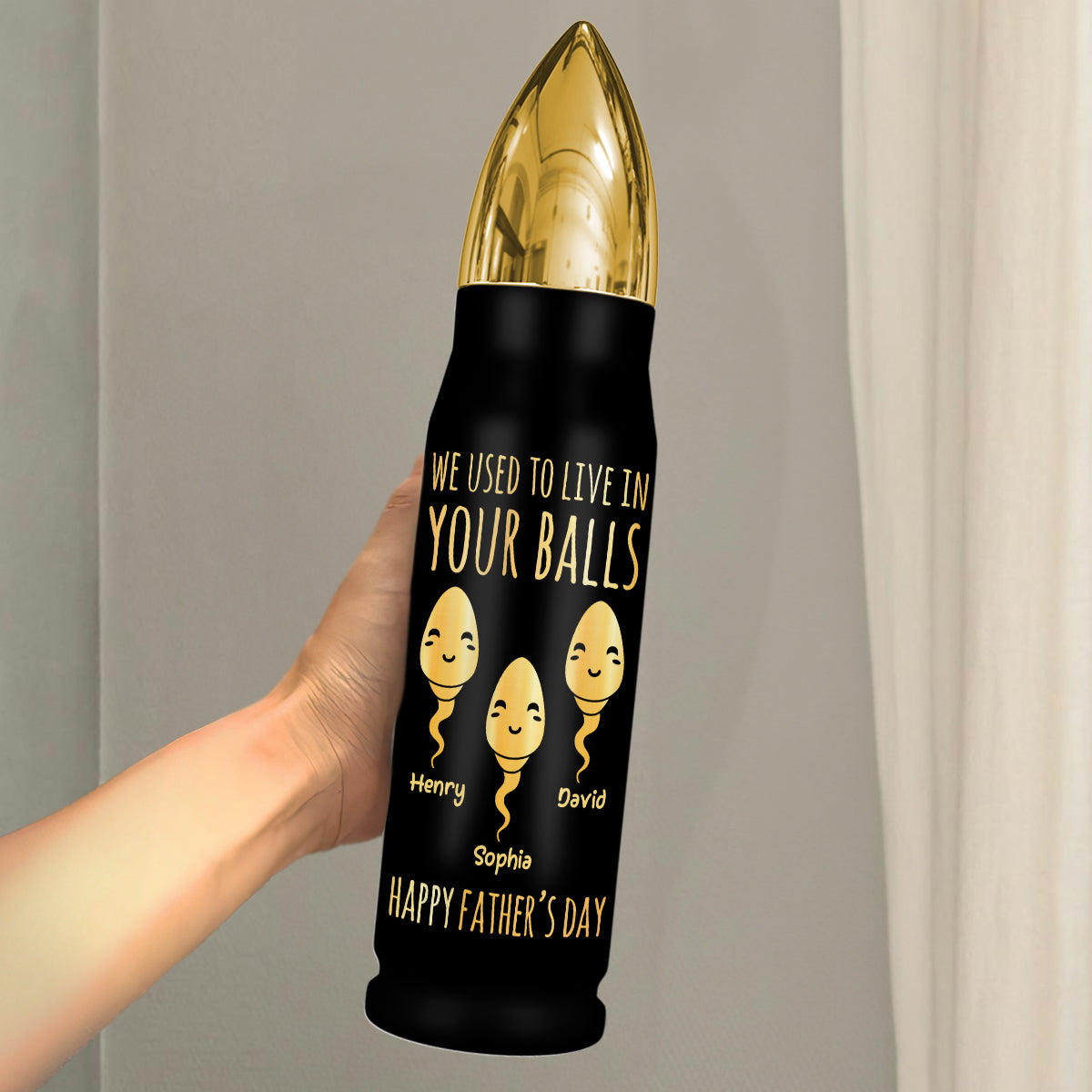 Little Cute Kids Happy Funny Gift For Husband Dad Personalized Bullet Tumbler