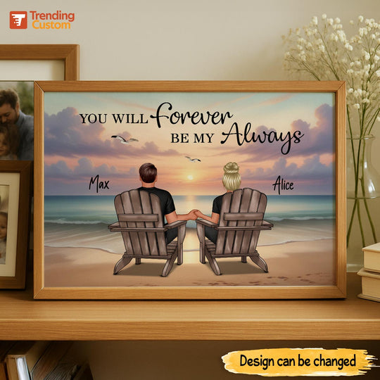 Eternal Love You & Me We Got This Beach Landscape Retro Vintage - Personalized Poster - Gift For Couple, For Him, For Her, Heartfelt Anniversary Gift, Wedding Gift, Birthday Gift