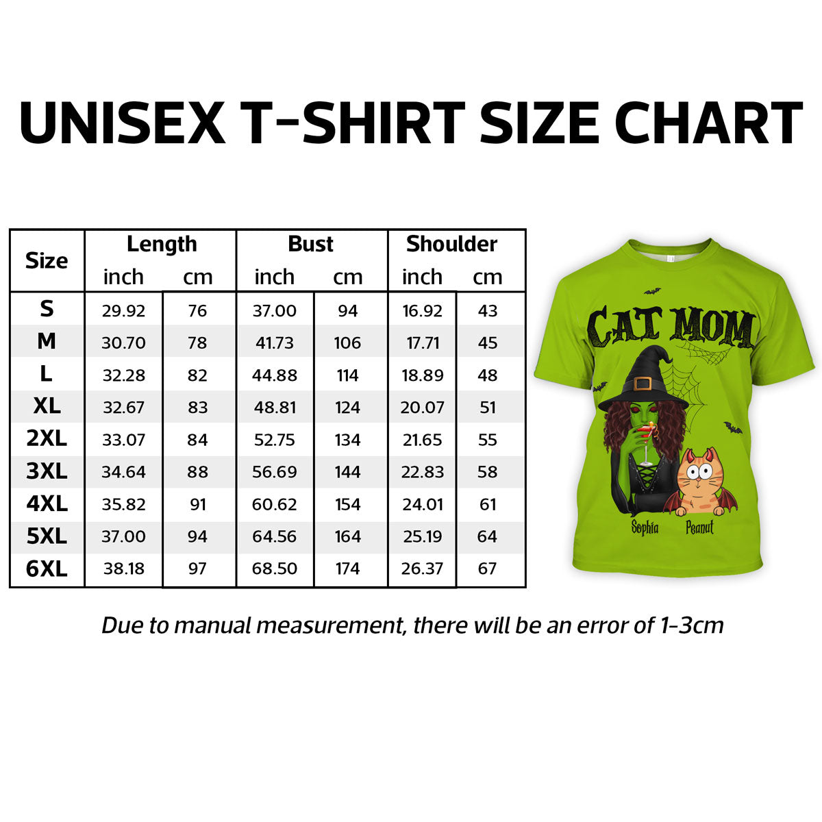 Halloween Green Witch Cat Mom Personalized Shirt, Spooky Halloween Costume For Cat Lovers