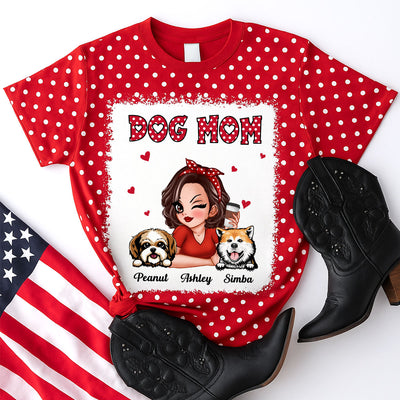 Polka Dot Dog Mom Personalized 3D Shirt