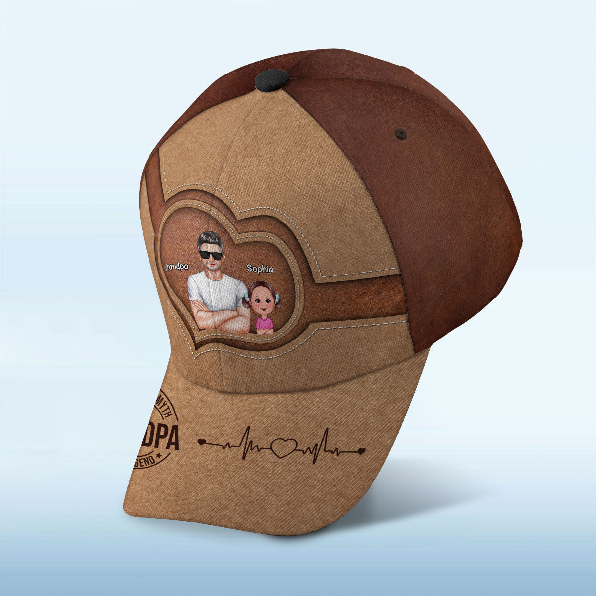 The Legend Grandpa Personalized Classic Cap, Gift For Grandpa, Gift For Him