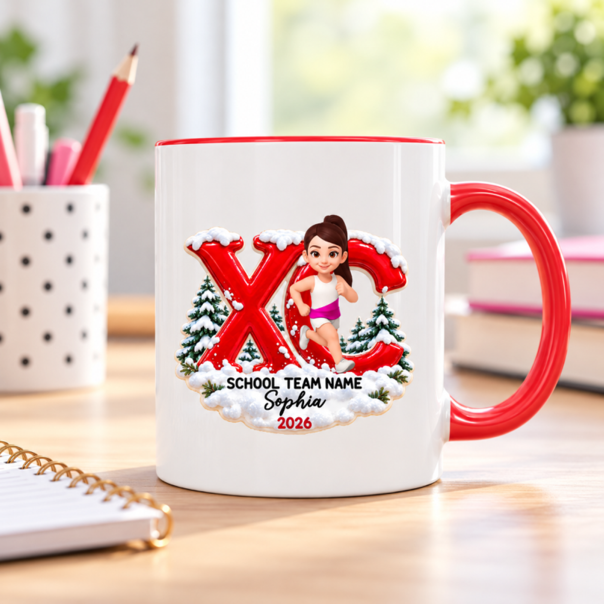Trending Cross Country - Personalized Mug - High school Runner Keepsake, Custom Running Christmas Gift For Boy Girl Runner