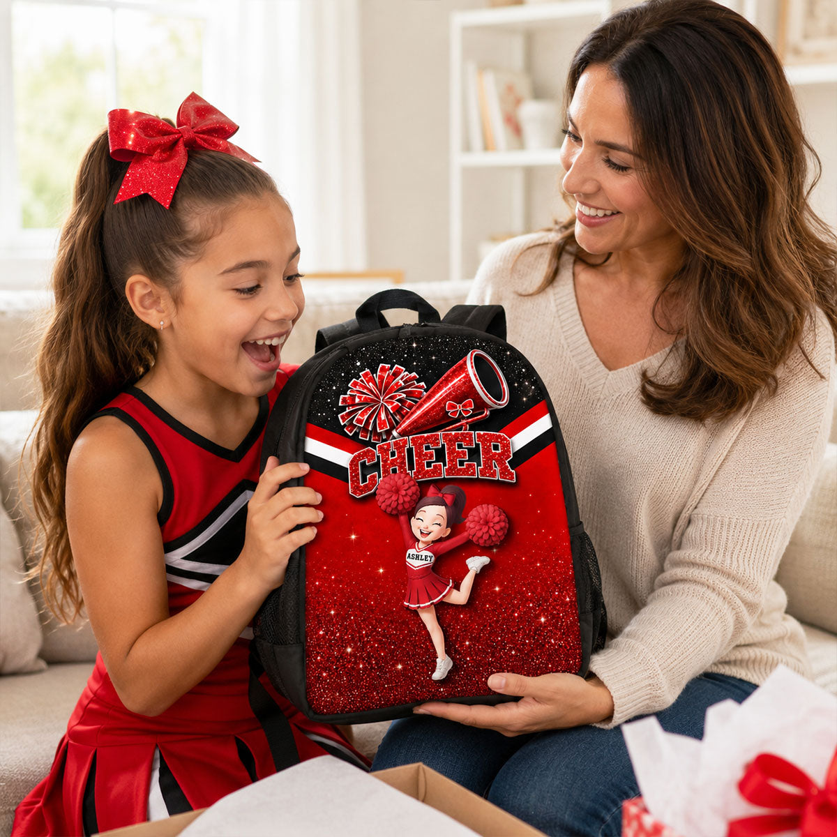 Cheerleader Girl - Personalized Backpack - Back To School Gift For Cheerleading Team Girls, Daughters, Granddaughters