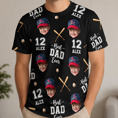 Best Dad Ever Baseball Dad - Personalized Shirt - Heartfelt Gift For Dad, Husband