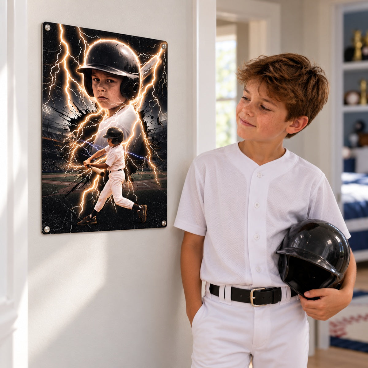 Trending Bootleg Sport Photos Insert - Personalized Metal Sign - Gift For Boy, Girl