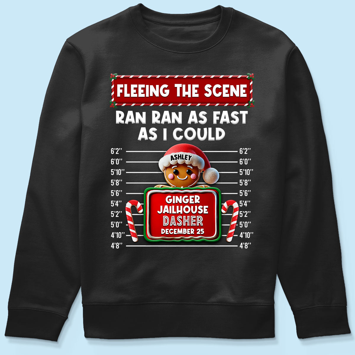Family Christmas Gingerbread Criminal Funny Christmas Group Matching Outfit Personalized Shirt