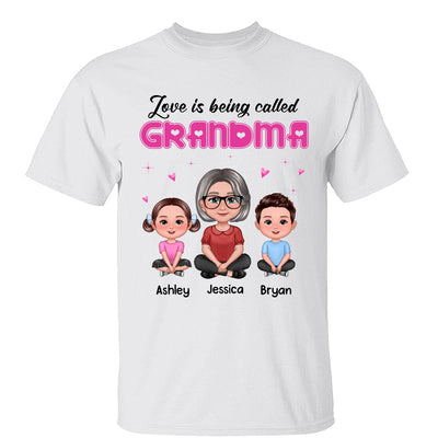 Pretty Doll Grandma Grandkids Love Is Being Called Pink Personalized Shirt