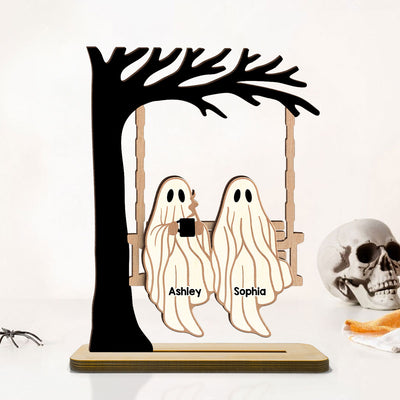 Ghost Friends We're Friends Until We Die Personalized Standing Wooden Plaque