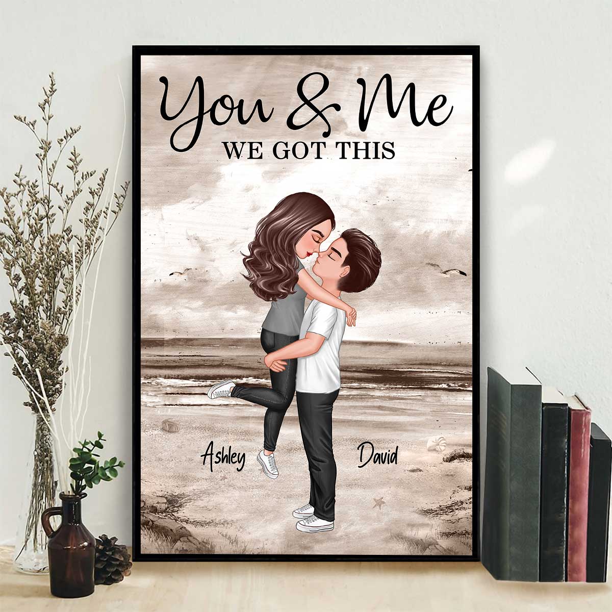 Eternal Love: Retro Romance Poster, Anniversary Gift For Couple