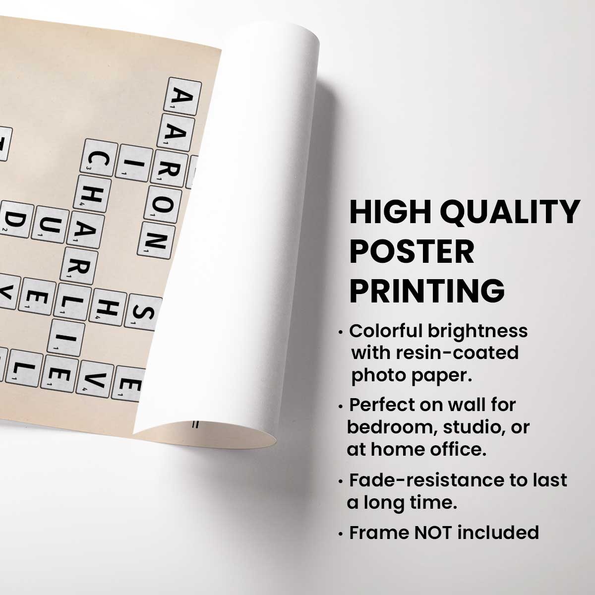 The Family Times Crossword Puzzle Newspaper Style - Personalized Poster - Home Decor Keepsake Gift For Family