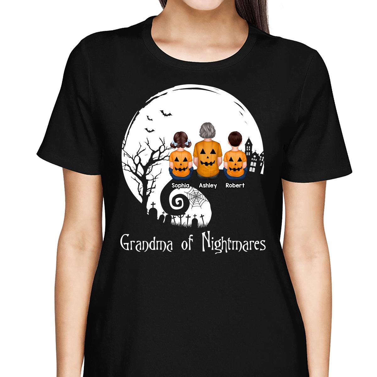 Halloween Back View Family Sitting On Cliff Personalized Shirt