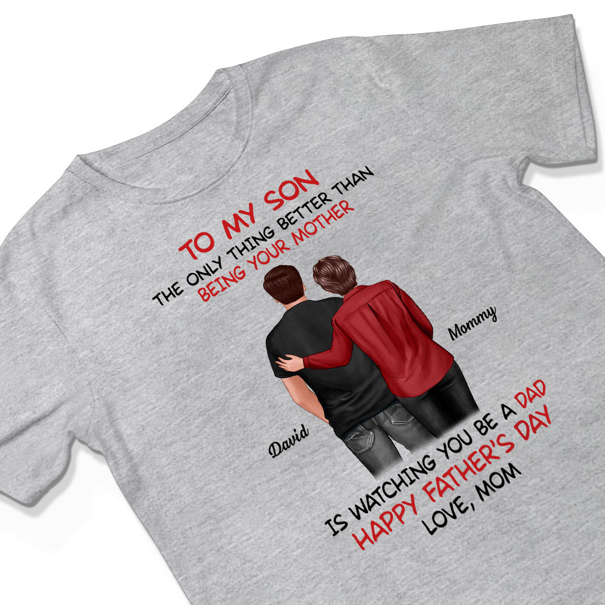 From Mom To Son Happy Father's Day Personalized Shirt, Heartfelt Gift For Son