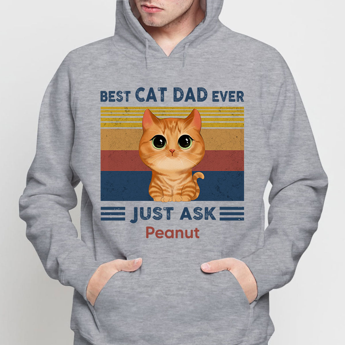 Best Cat Dad Mom Ever Just Ask Watercolor Cute Cats Personalized Shirt