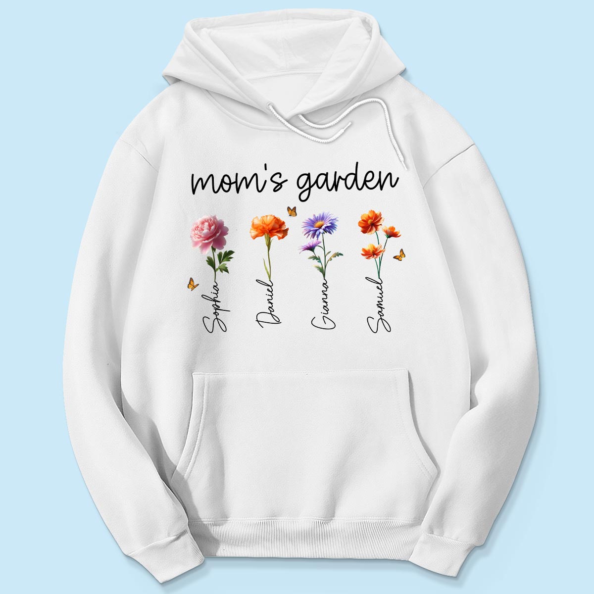 Mom's Garden 3D Effect Birth Month Flower Personalized Shirt