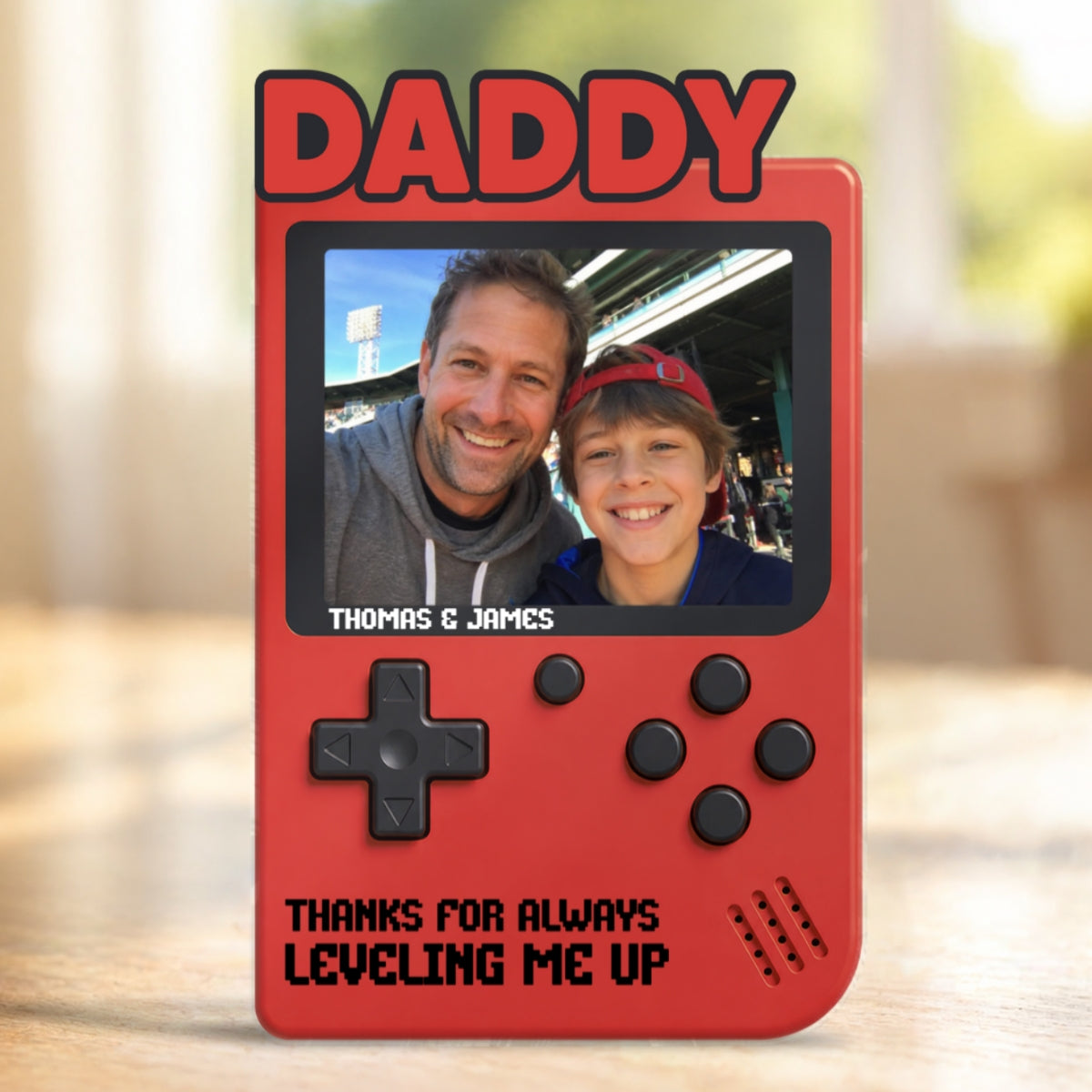 Retro Game Console Custom Photo - Personalized Acrylic Block Plaque - Father's Day Gift For Gamer Husband, Dad, Grandpa