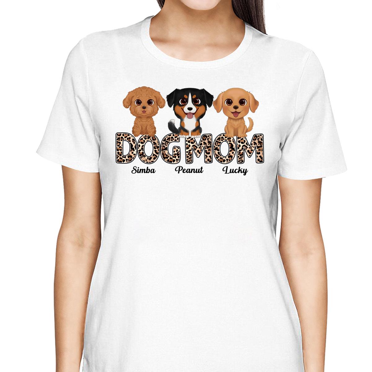 Patterned Dog Mom Watercolor Cute Dogs Personalized Tank Top Shirt