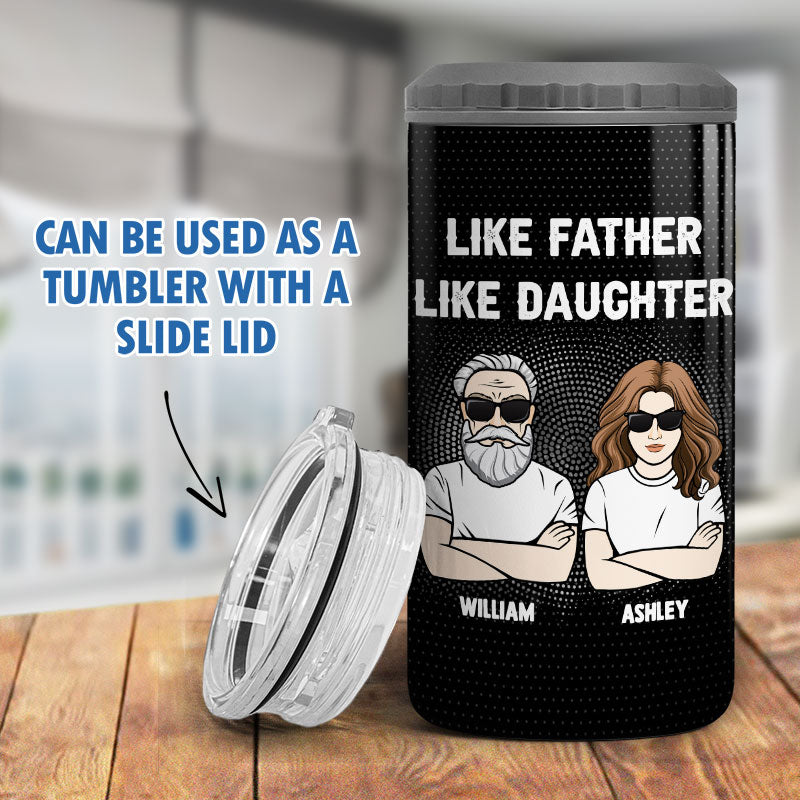 Like Father Like Daughter Personalized 4 In 1 Can Cooler