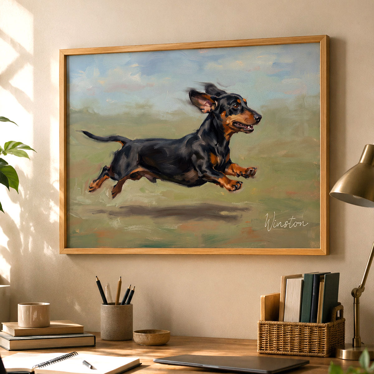 Dog with Zoomies From Your Pet Photo - Personalized Poster - Unique Pet Art Decor Gift For Dog Lover